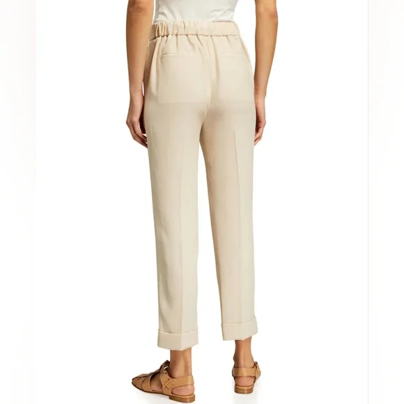 Vince Cuffed Tapered Pull-On Pant in Sandstone Crepe, XS - Picture 8 of 16